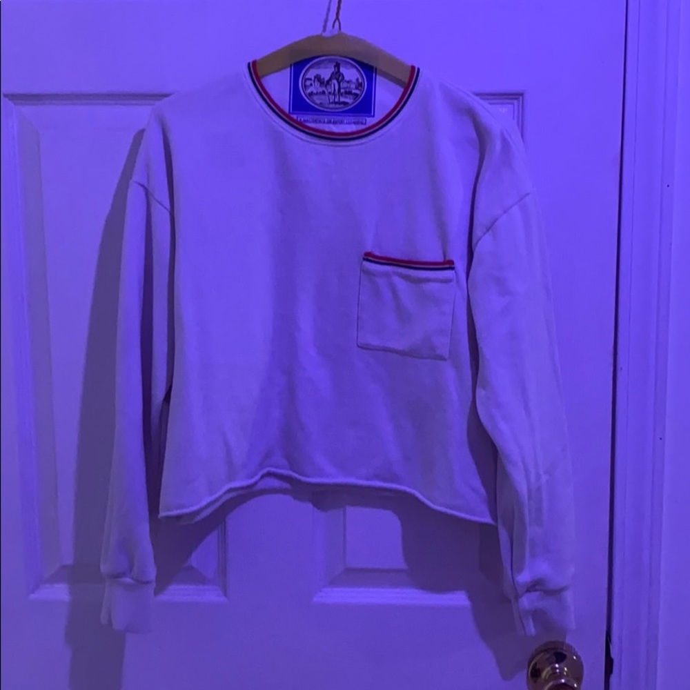 Womens sweatshirt crop top